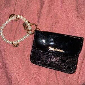 Juicy Couture Black Wallet with Pearl Accent